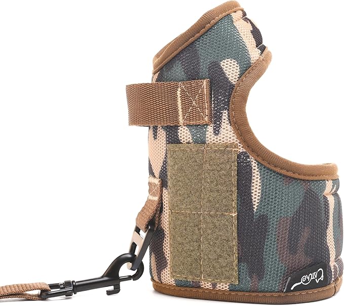 Tactical Cat Harness and Leash for Walking Escape Proof Breathable Mesh Fabric, Green Jungle Camo, X-Large, Adjustable Cat Walking Jackets, Padded Stylish Cat Vest