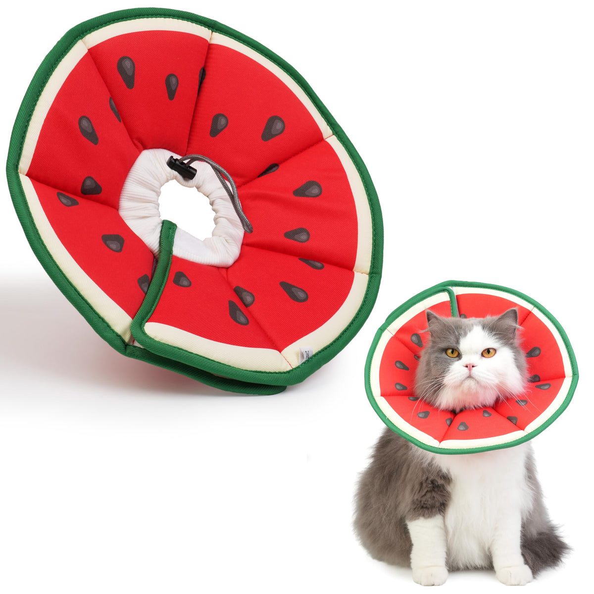 Cat Cone Collar Soft, Waterproof Cat Recovery Collar After Surgery, Adjustable Pet Donut Collar, Safety Elizabethan Collar to Prevent Licking Wounds for Kittens, Pet Cone Alternative