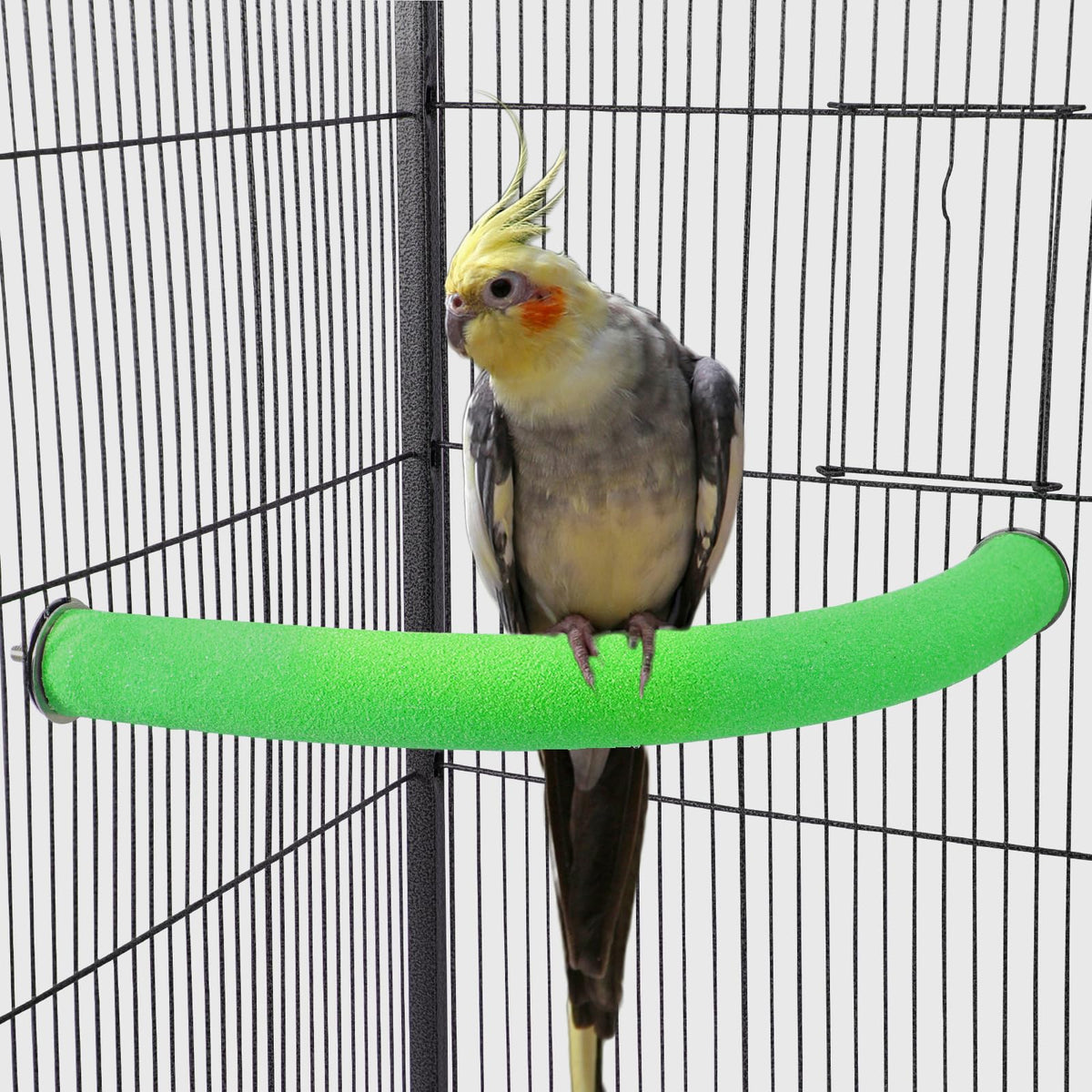 FrgKbTm U Shape Parrot Perch Stand Toy Bird Platform Sand Paw Grinding Clean Stick Exercise Conure Budgie Cockatiel Cage Accessories (Purple)