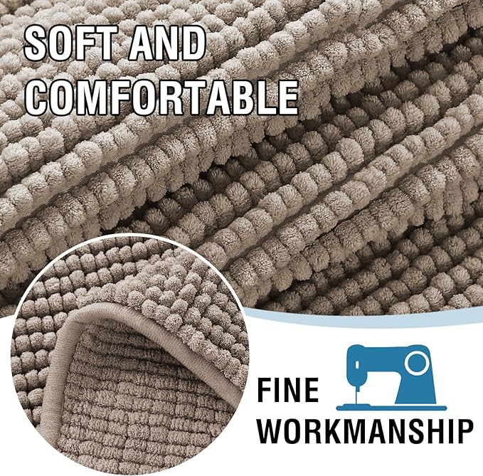 H.VERSAILTEX Plush Chenille Couch Cover for 3 Cushion Couch Anti Slip Washable Sofa Slipcovers Soft and Durable Furniture Protector for Dogs Cats Kids (27.5" x 82", Taupe)