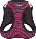 Best Pet Supplies Voyager Step-in Air Harness - All Weather Mesh, Reflective, No Pull Harness for Dogs, Cats - Secure with Hook & Loop Fastener, Buckle, Double D-Rings - Fuchsia 2-Tone, S