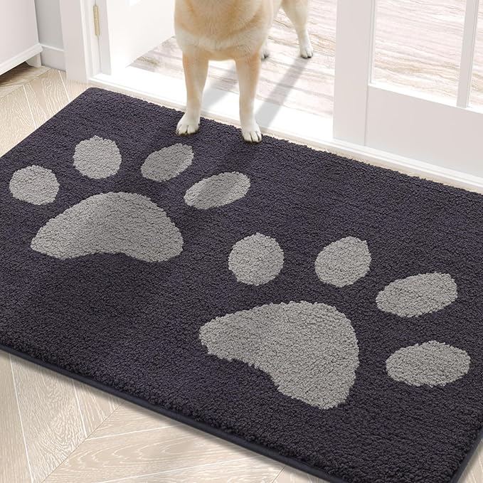 Buganda Dog Door Mat for Muddy Paws 47x24, Absorbent Doormat for Inside — 30.0"l X 20.0"w X 0.6"th