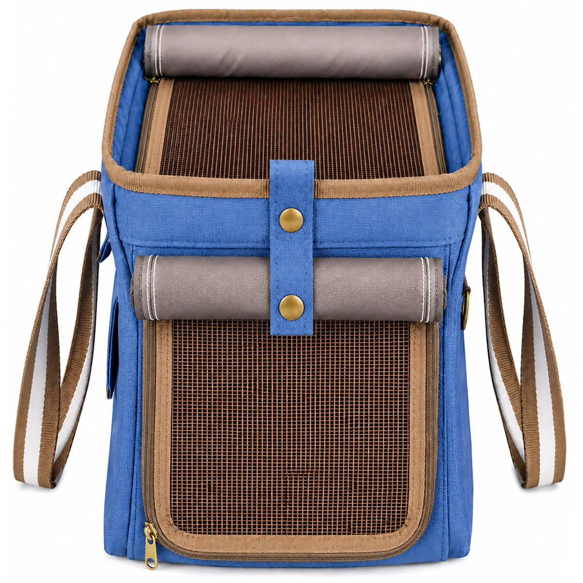 Pet Life Pet Carrier - Dual-Pocketed Airline Approved Carrier - Blue