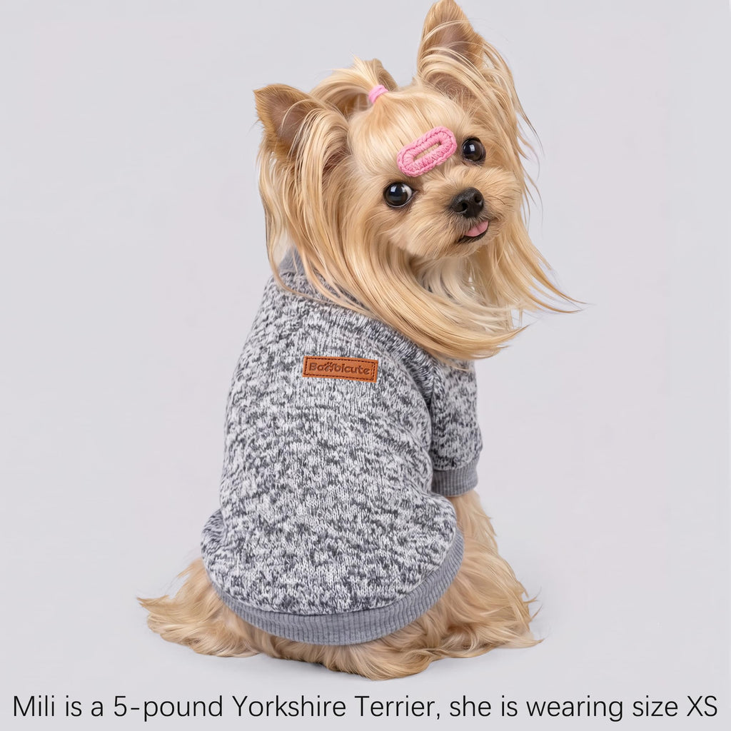 3 Pack Dog Sweaters for Small Dogs Girl Boy Winter Fleece Clothes Warm Soft Dog Sweatshirt Outfit for Dogs Cats Pet Apparel