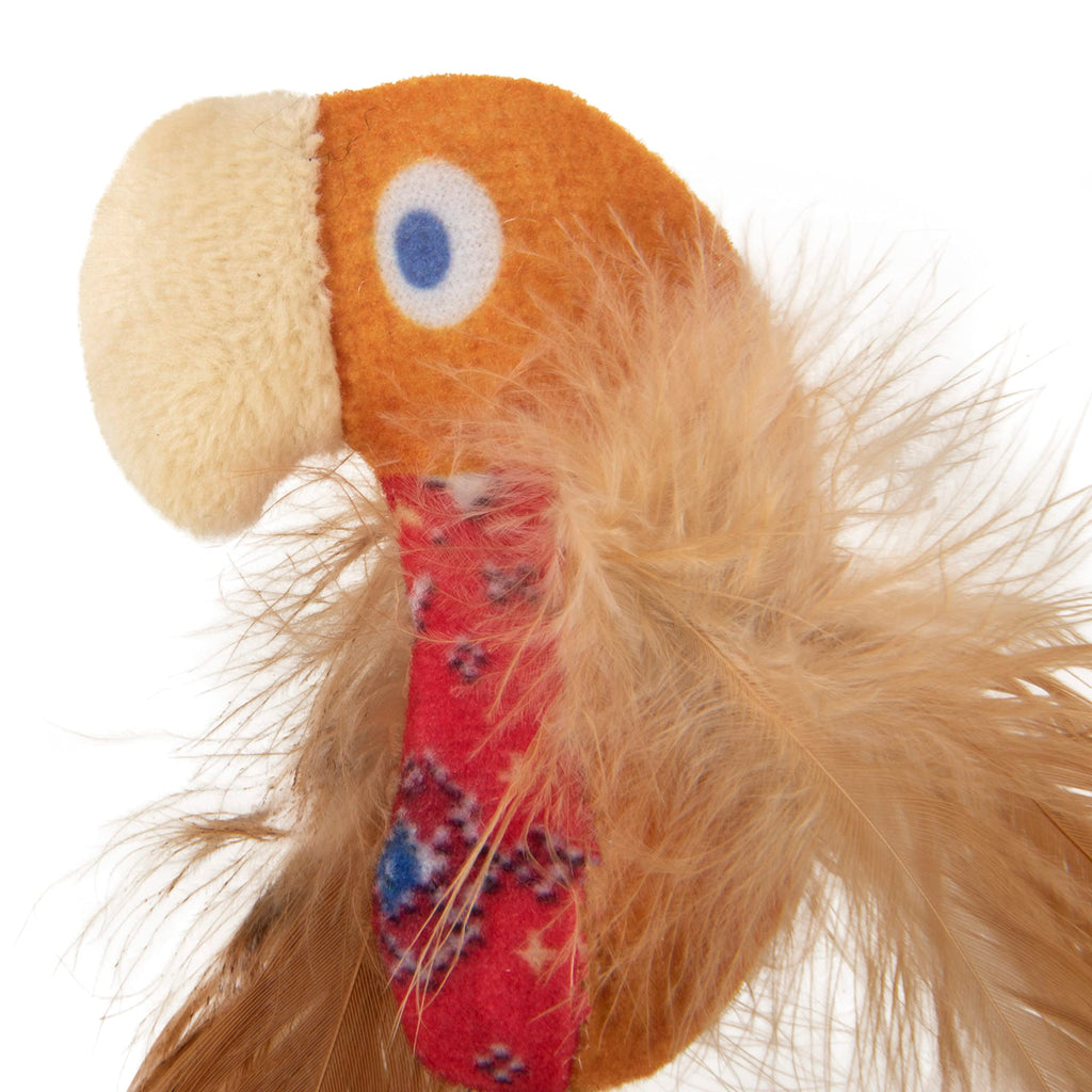 Instincts by SmartyKat 2-Pack HappyNip Love Mates Feather Birds Plush Cat Toys, Contains Catnip & Silvervine - Orange/Green, 2-Pack