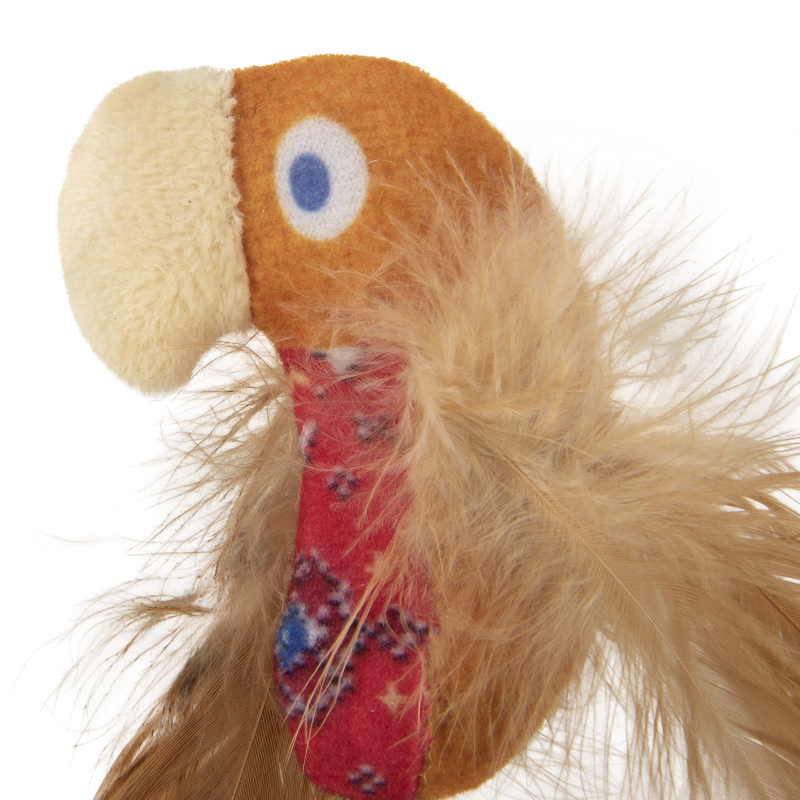 Instincts by SmartyKat 2-Pack HappyNip Love Mates Feather Birds Plush Cat Toys, Contains Catnip & Silvervine - Orange/Green, 2-Pack