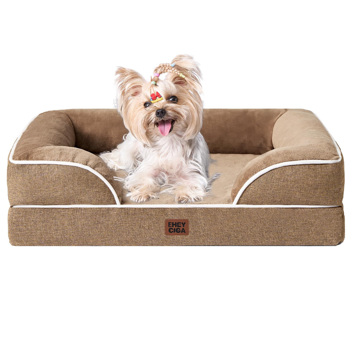 EHEYCIGA Orthopedic Small Dog Bed, Waterproof Memory Foam Washable Pet Beds