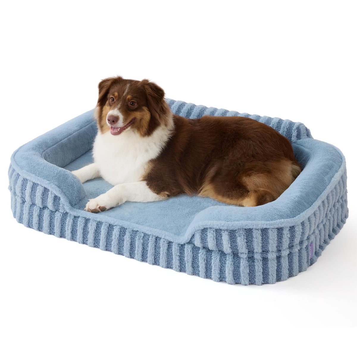 LE SURE Cute Cozy High Back Orthopedic Dog Beds Large Sized Dog,35" Beige
