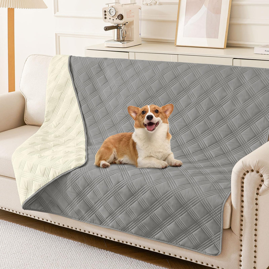 hyha Waterproof Reversible Dog Blanket, Soft Couch Cover for Dogs Washable — 30x53 Inch — 52x82 Inch