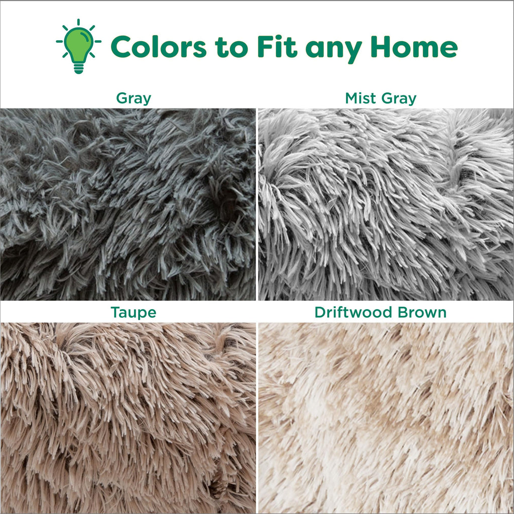 Furhaven Waterproof Throw Blanket for Dogs & Indoor Cats, Reversible Protective Pet Blanket, Medium, Long Faux Fur & Velvet, Driftwood