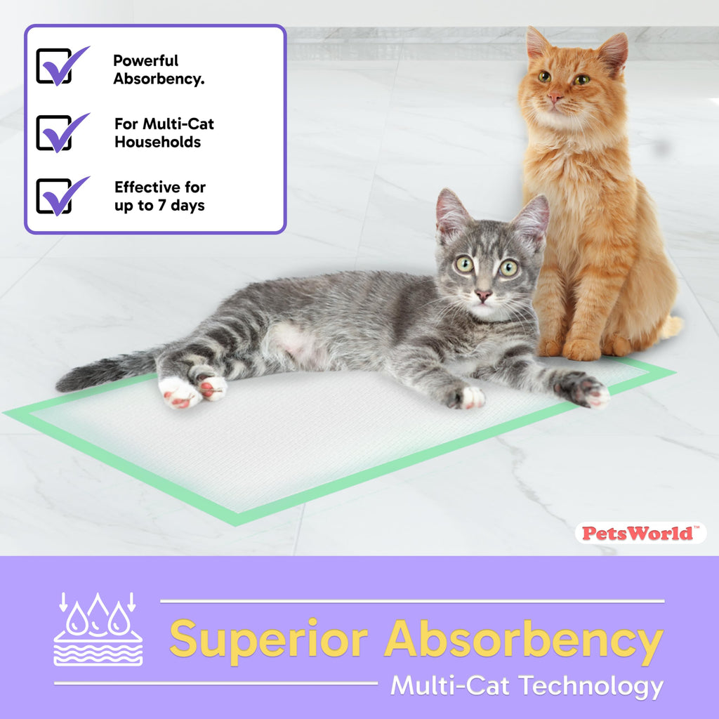 PetsWorld Universal Fit Multi-Cat Pad Refills for Litter Box, Fresh Scented, Ultra-Absorbent, Odor Control, Pack of 600