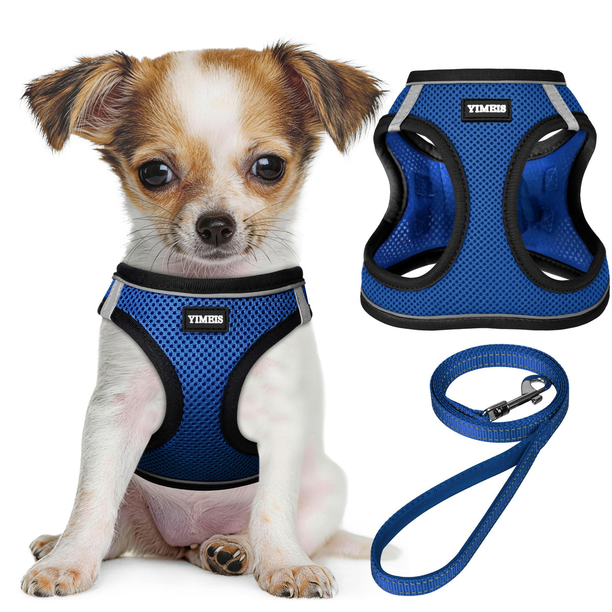 No Pull Dog Puppy Harness and Leash Set Reflective Mesh Vest Small