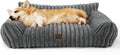 Bedsure ComfyFleece™ Shown on TV Dog Couch for Medium Dogs,36in Warm Grey