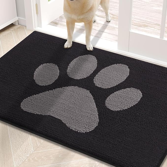 Buganda Dog Door Mat for Muddy Paws 47x24, Absorbent Doormat for Inside — 30.0"l X 20.0"w X 0.6"th