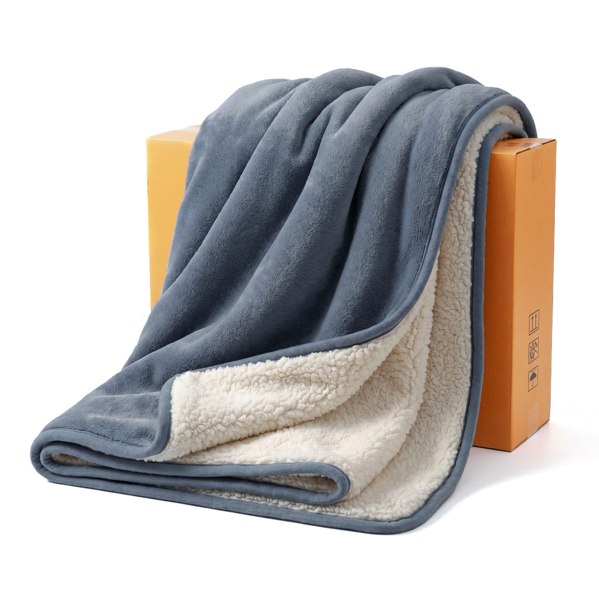 Sunheir Waterproof Blanket for Bed, Reversible Soft Flannel Twin Bed Blanket 60" x 80", Leakproof Throw Spill-Proof Dog Pet Blanket for Couch Cover, Furniture, Camping, Travel, Grey