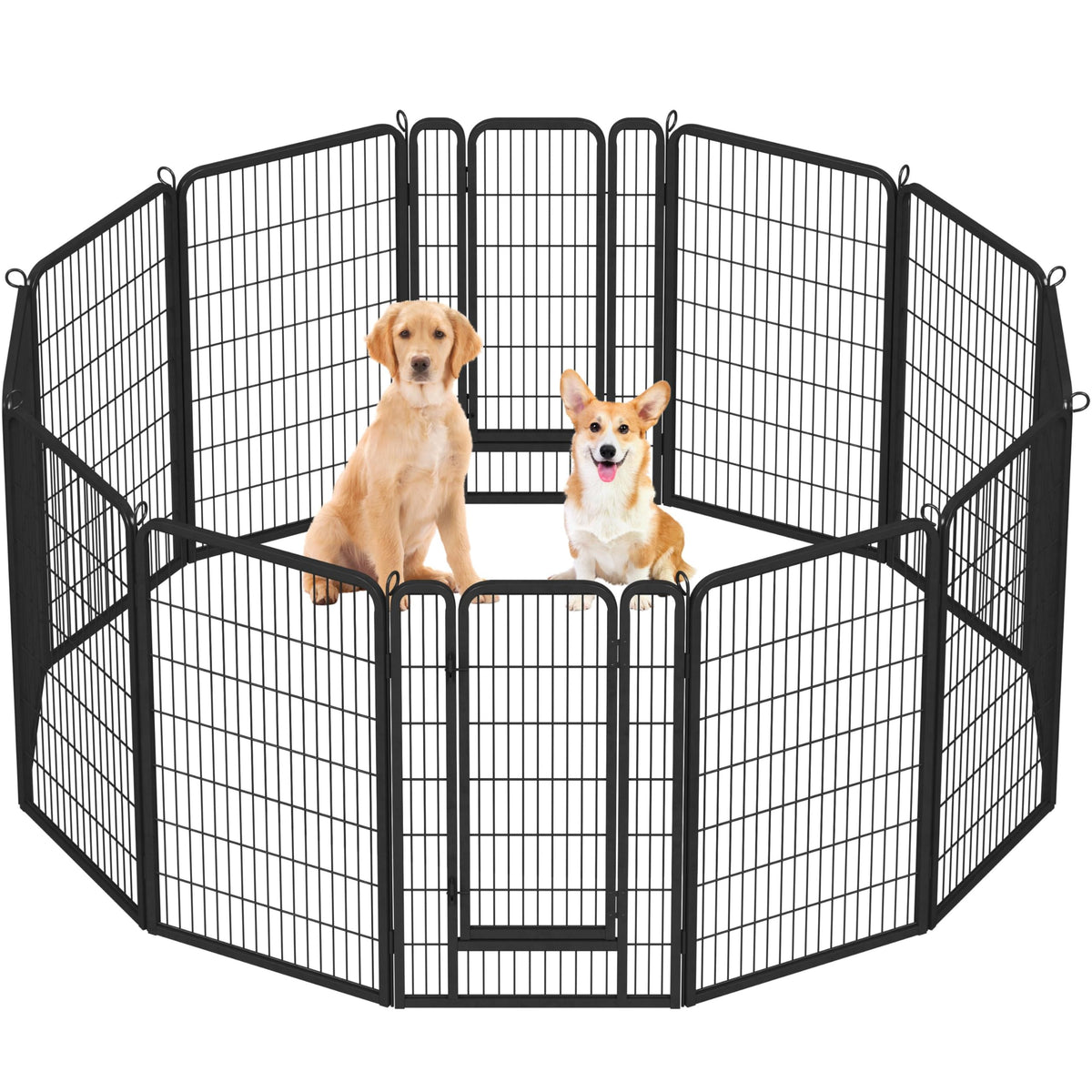 Yaheetech Dog Playpen 32in 6 Panels Pet Fence for Indoor Yard RV Camping