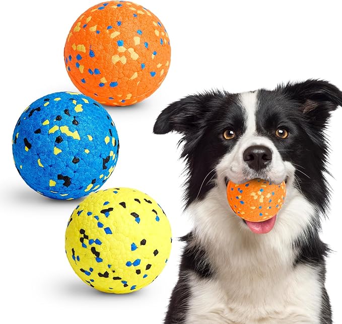 Kimee Dog Balls Tennis Balls Dog Chew Toys for Aggressive Chewers 3.15''