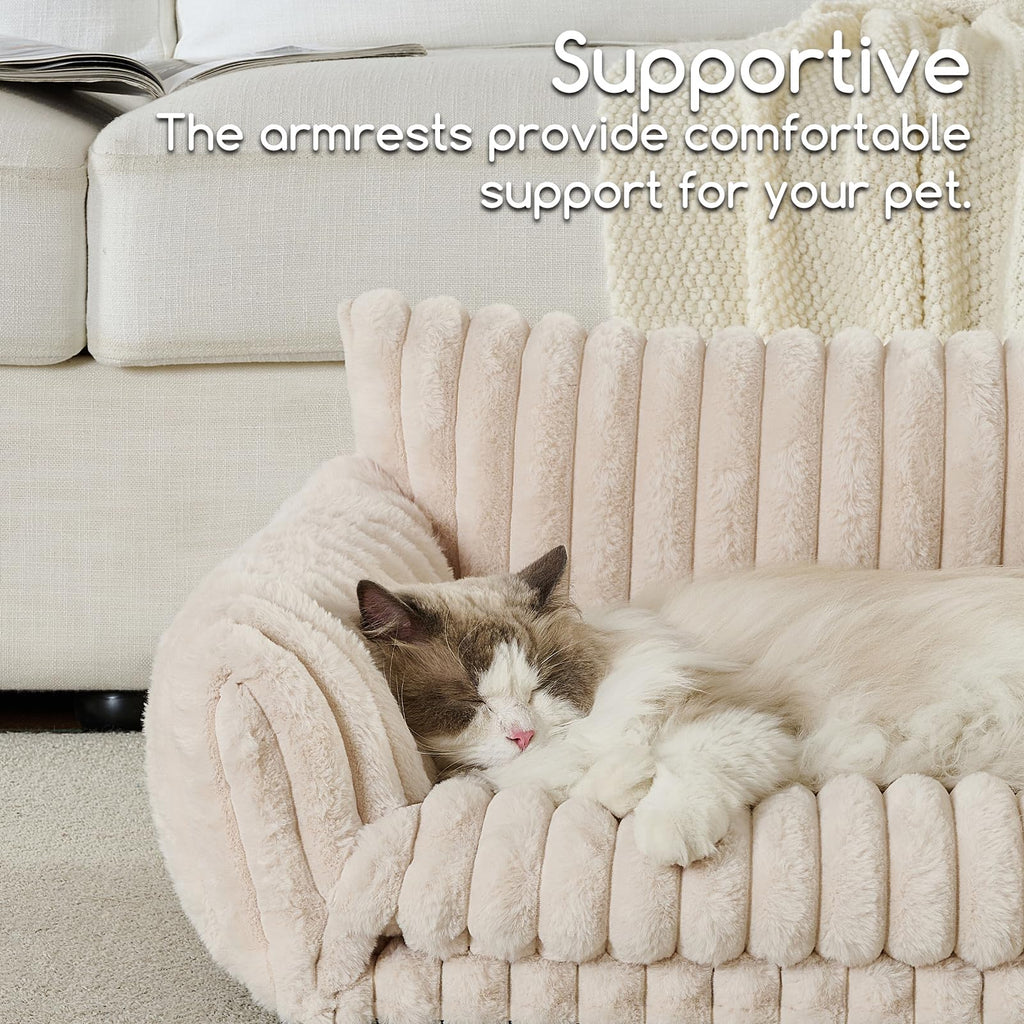 Hollypet Cat Bed Small Dog Orthopedic Couch Beds for Pets up to 20 lbs