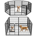 DUMOS Dog Playpen 32 Inch 8 Panels Indoor Outdoor Metal Pet Fence