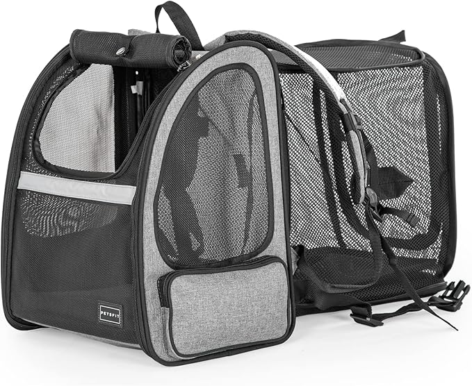 Petsfit Expandable Cat Backpack Carrier for Cats and Small Dogs