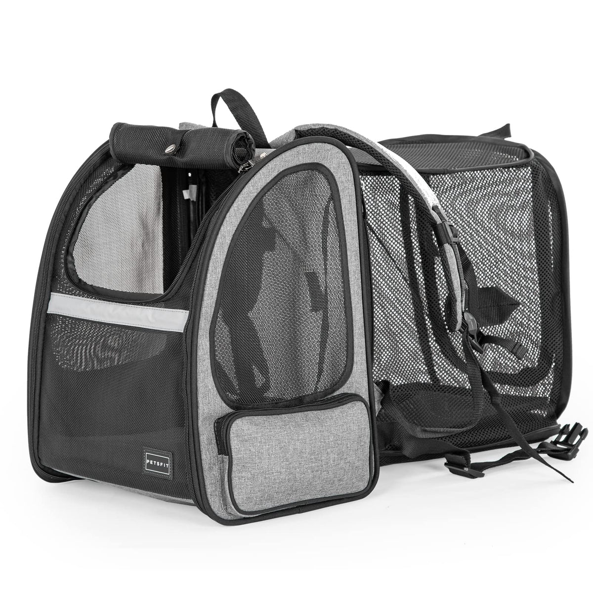 Petsfit Expandable Cat Backpack Carrier for Cats and Small Dogs, 18 lb