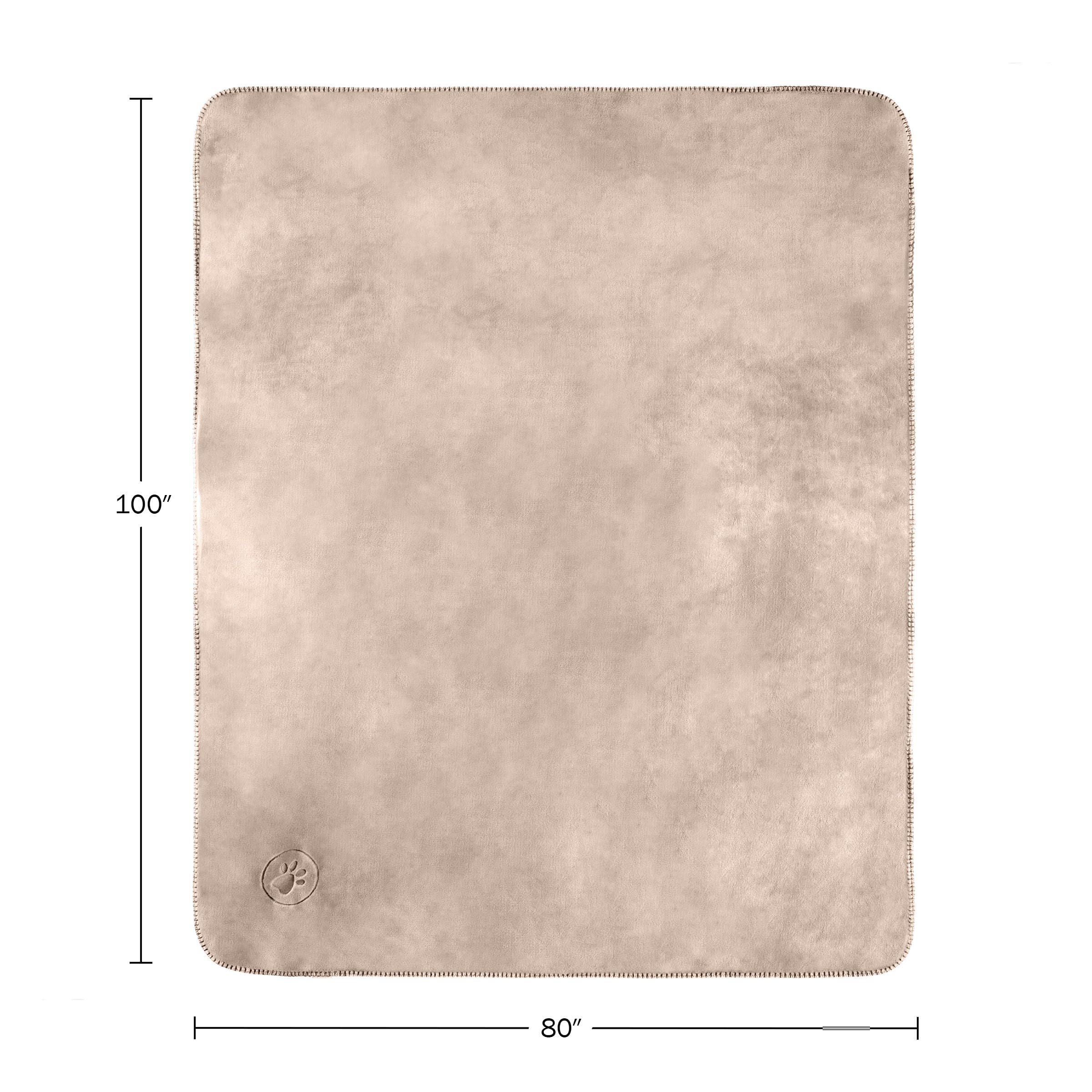PETMAKER Dog Blanket, Tan, 80” x 100”