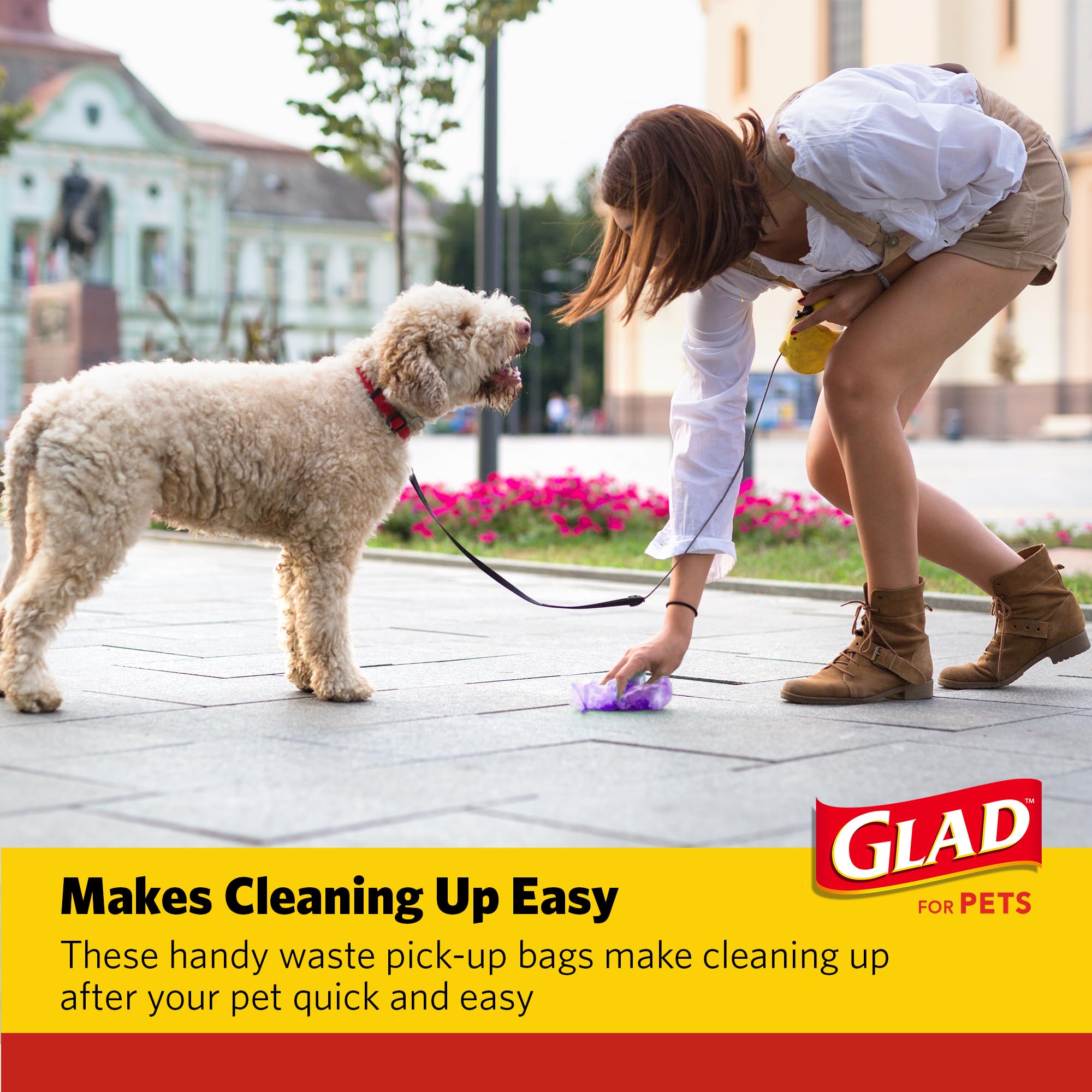 Glad for Pets Scented Dog Waste Bags, Lavender Scent, Purple, 90 Count