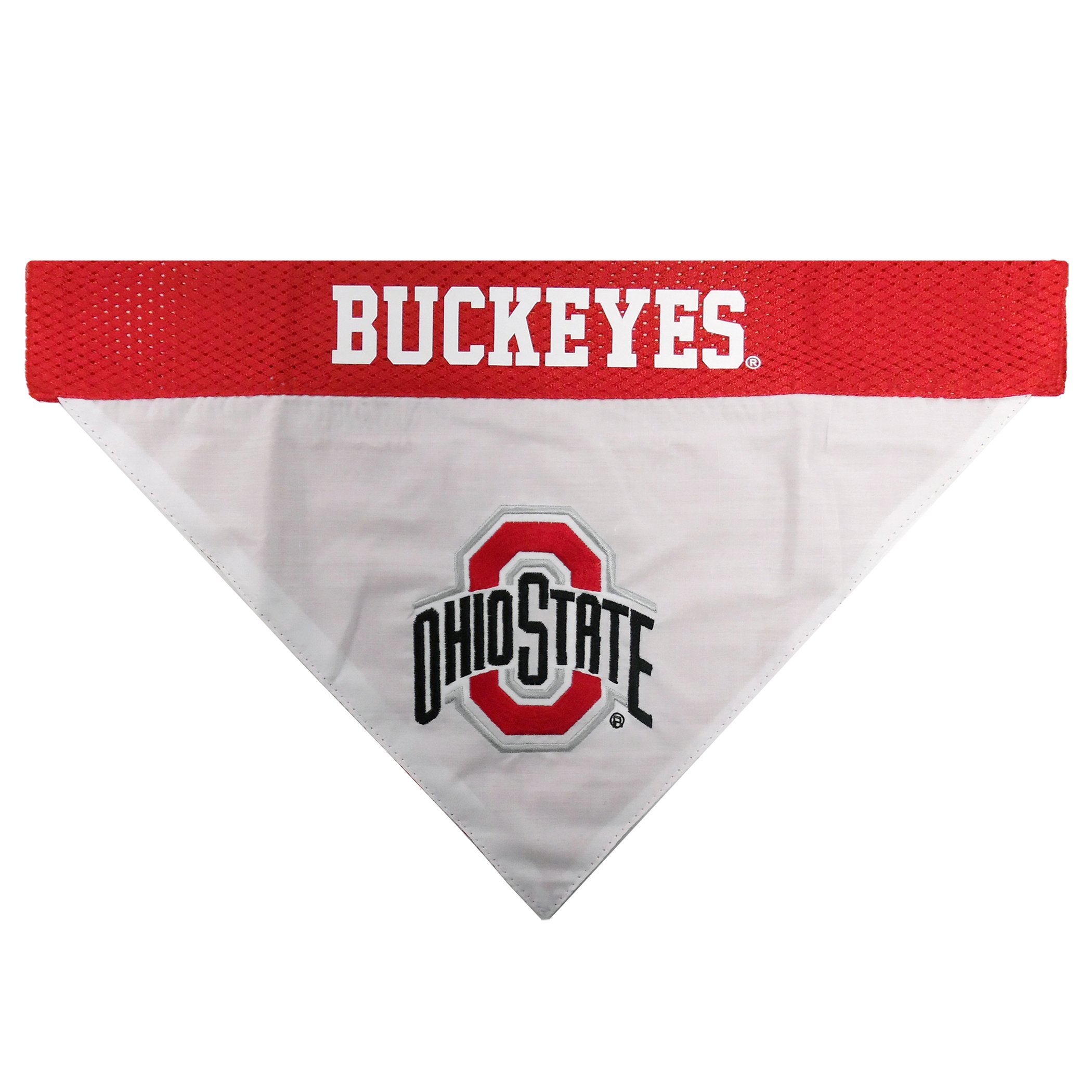 Pets First Collegiate Pet Accessories, Reversible Bandana, Ohio State Buckeyes Size XX-Large
