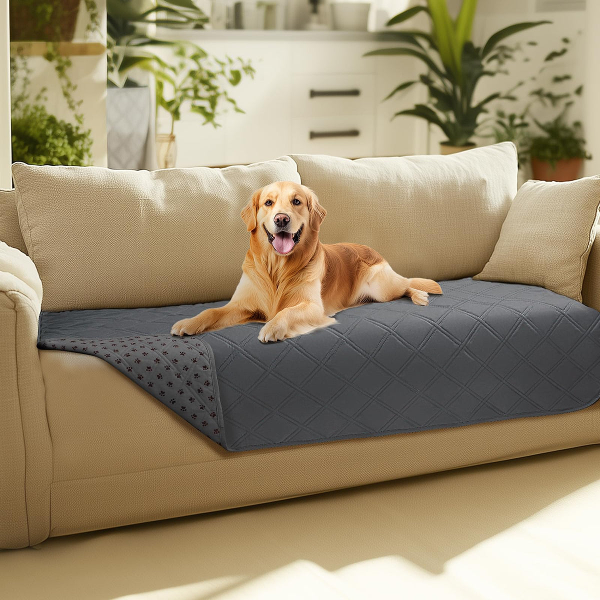 Luciphia Waterproof Couch Cover for Dogs, Non-Slip Pet Sofa Protector