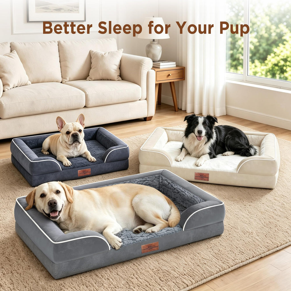 Comfort Expression Waterproof Orthopedic Dog Bed for Medium Size Dog