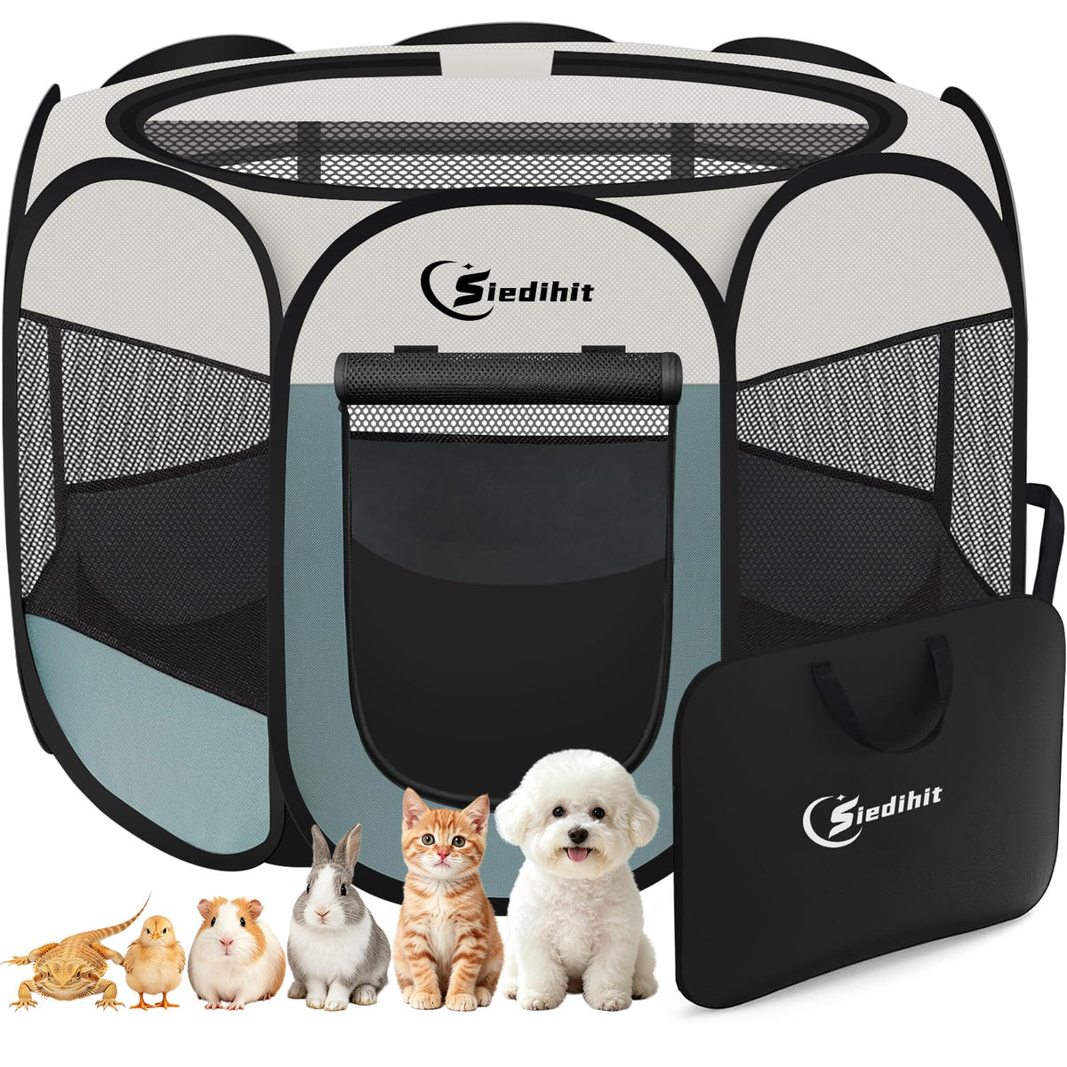 Siedihit Dog Cat Playpen, Large Puppy Pet Playpen, Dog Crate Tent Cage