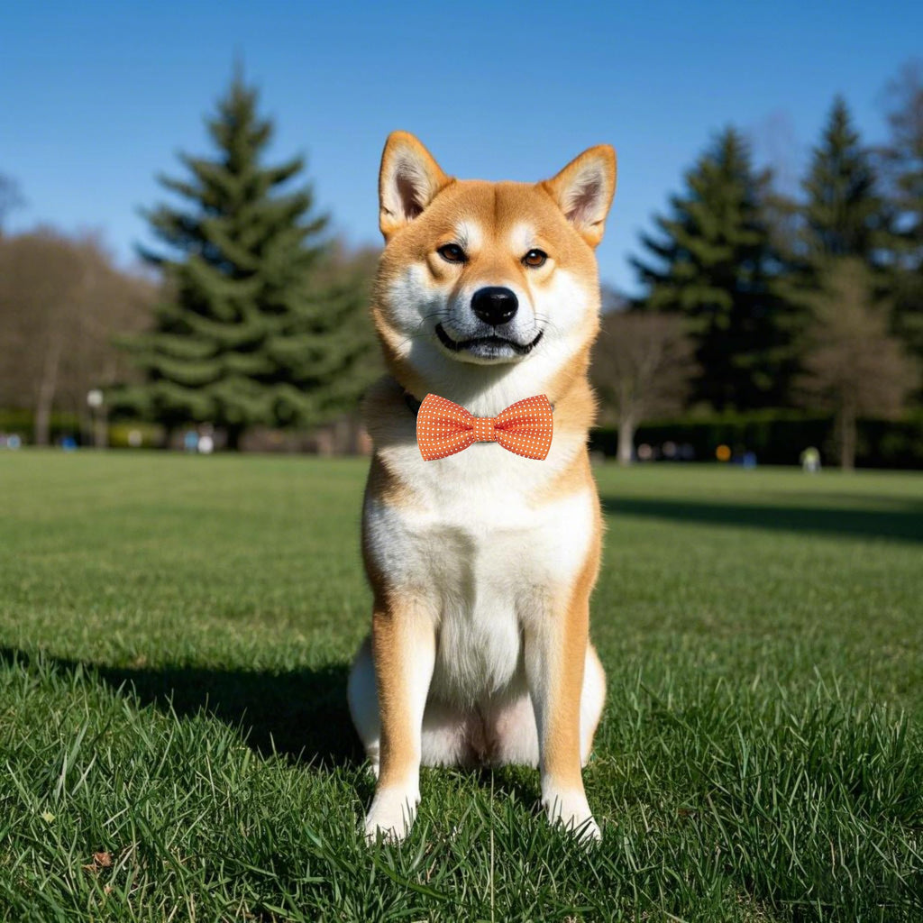 PET SHOW 8 Colors Dot Small Dogs Collar Embellishment Attachment Bow Ties Puppies Cats Collar Charms Accessories Slides Bowties for Birthday Wedding Parties Assorted Pack of 8