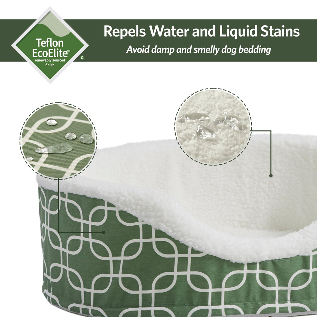 MidWest Homes for Pets Orthoperdic Egg-Crate Nesting Pet Bed w/ Teflon Fabric Protector, Large Green