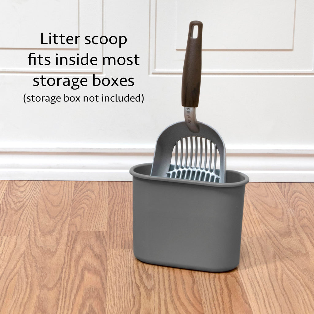 Kitty City Metal Cat Litter Scoop – Durable Non-Stick Aluminum Cat Scoop with Ergonomic Handle, Wide Slotted Design for Easy Cleaning, Reusable & Long-Lasting