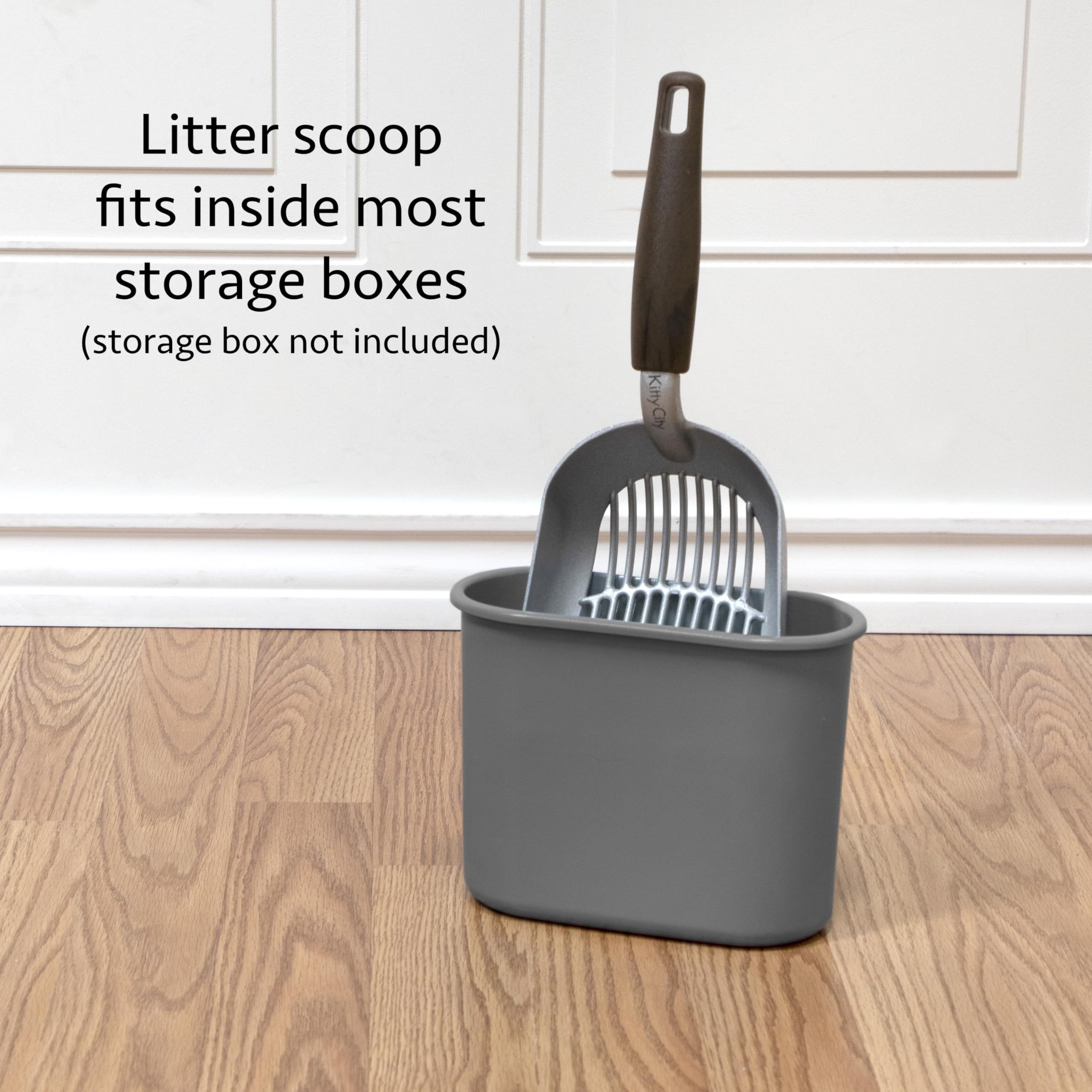 Kitty City Metal Cat Litter Scoop – Durable Non-Stick Aluminum Cat Scoop with Ergonomic Handle, Wide Slotted Design for Easy Cleaning, Reusable & Long-Lasting