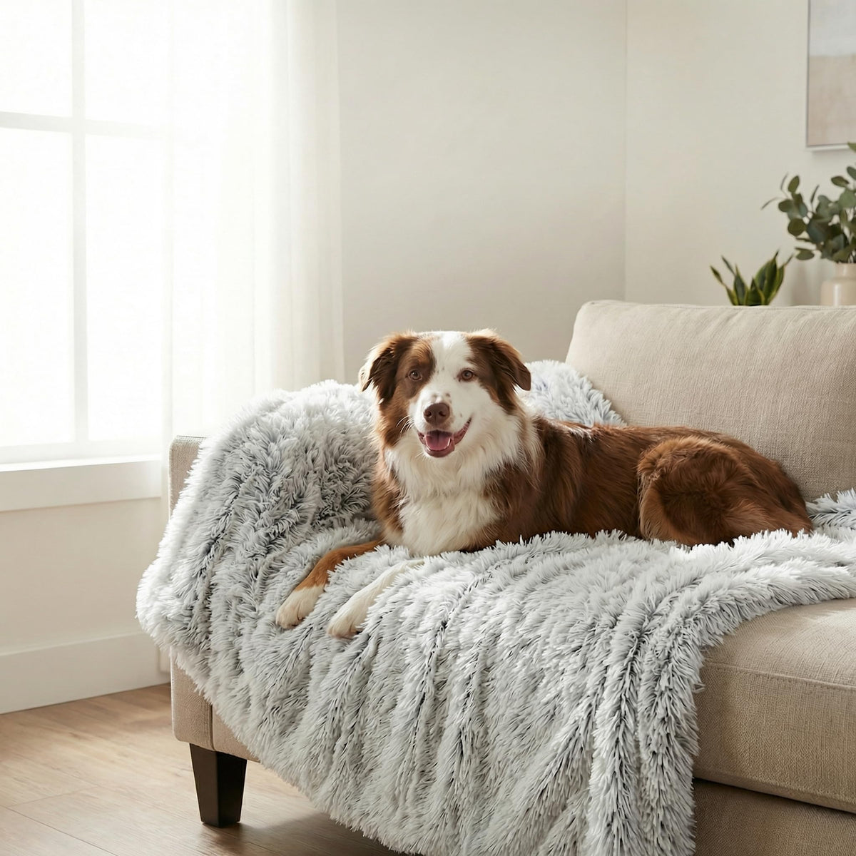 PJYuCien Lightweight and Portable Soft Dog Blanket, 60"x80", Beige