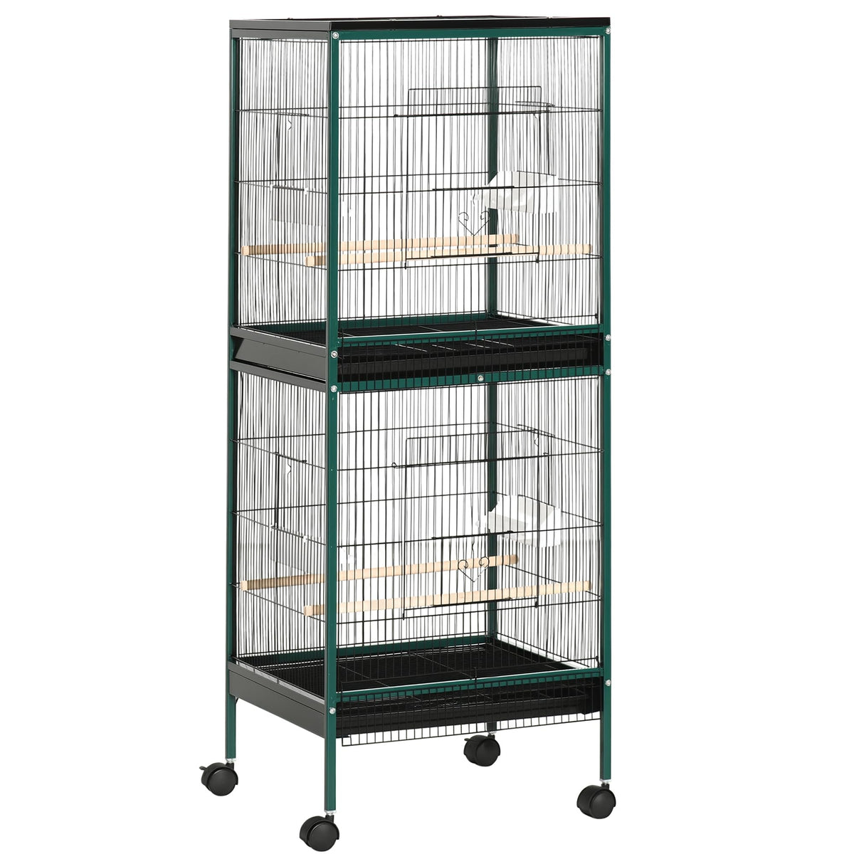 PawHut Large Bird Cage 1.7 ft. Width for Wingspan 55", Green
