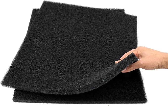 CKDFK Aquarium Filter Bio Sponge Pad, Foam Sponges Filter Media, Cut fit it Filter Accessories for Fish Tanks and Ponds (18"x18"x1.6" (50PPI) 1 Pack)