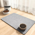 MontVoo-Absorbent Pet Feeding Mat-No Stains Pet Mat for Food and Water Bowl-Quick Dry Cat & Dog Food Mat Water Dispenser Mat-Pet Supplies Mat-Dog Water Bowl Mat for Messy Drinker,（LightGrey,23"x34"）