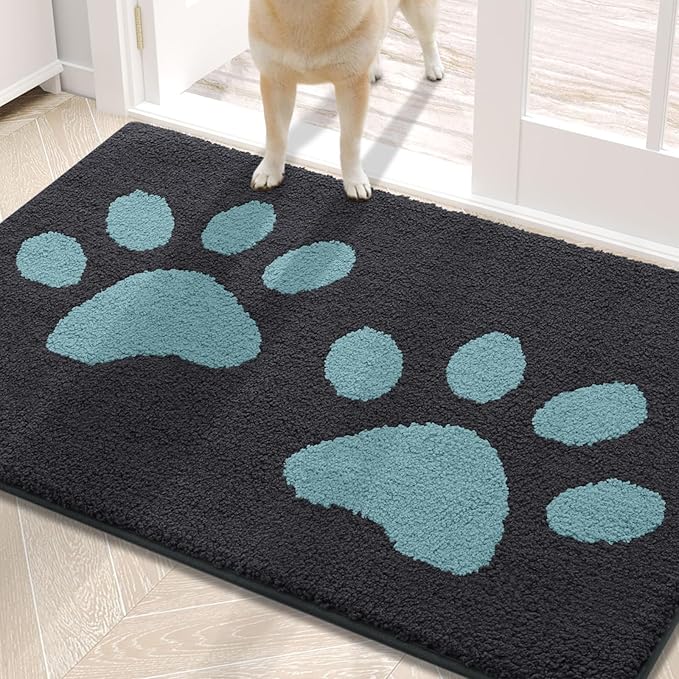 Buganda Dog Door Mat for Muddy Paws 47x24, Absorbent Doormat for Inside — 30.0"l X 20.0"w X 0.6"th