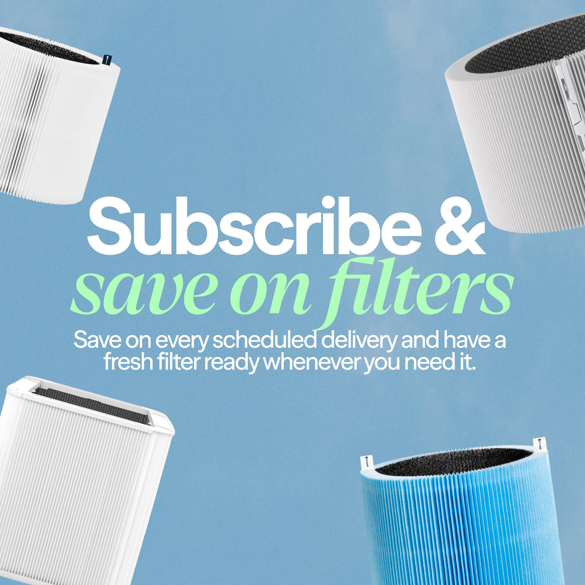 BLUEAIR Genuine Blue Pure 511 Replacement Filter for 511 Pure Air Purifiers - AHAM Certified, HEPASilent Dual Filtration, Removes 99.97% of Particles & Odors, Genuine Carbon Filter