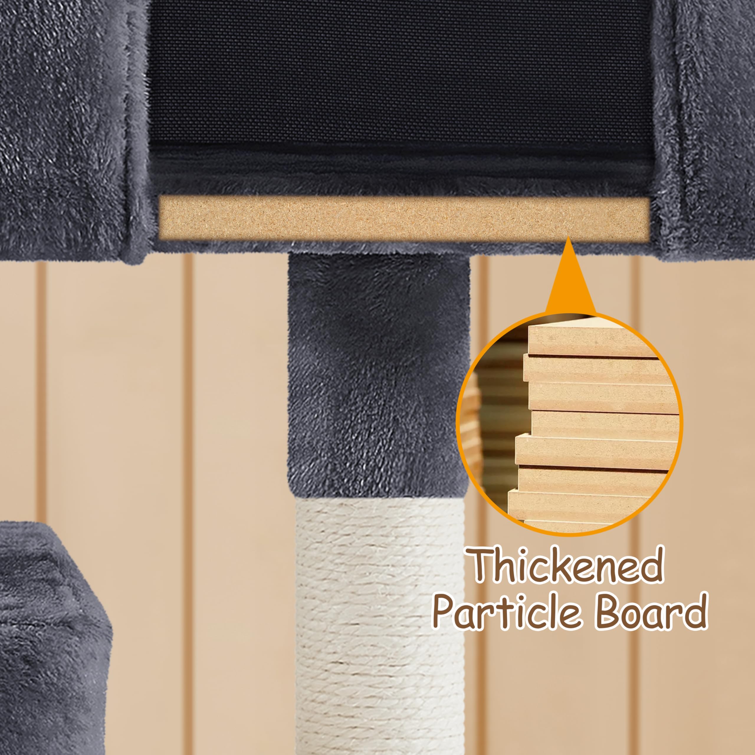 Yaheetech 33.5in Cat Tree Tower for Indoor Cats w/2 Cozy Plush Condos, Oversized Perch & Sisal Scratching Posts, Stable Cat Stand House for Large Cats & Pets