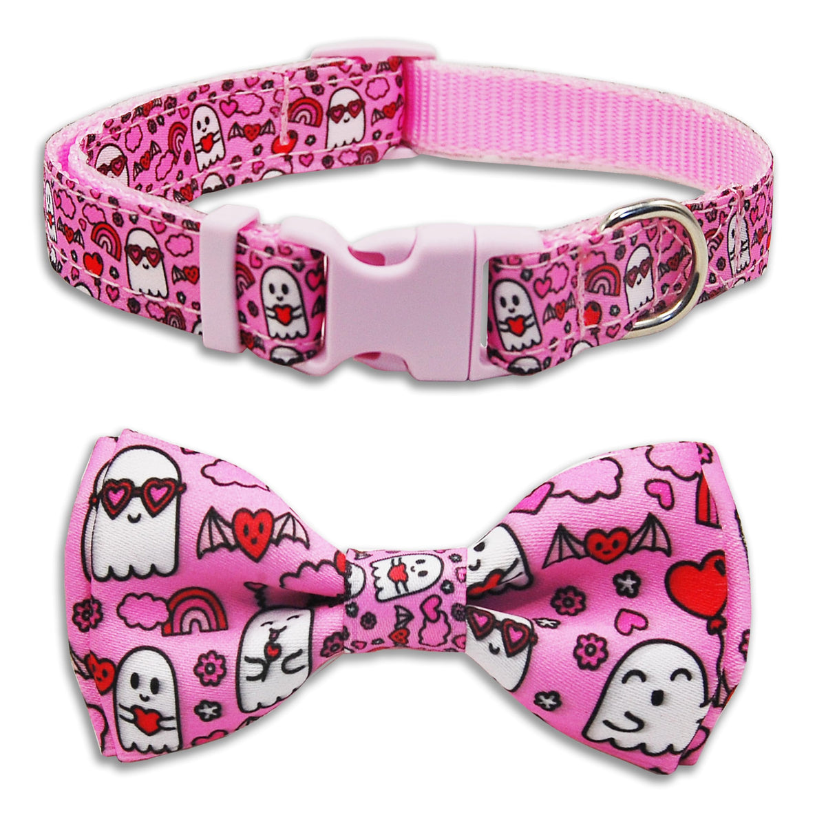 Halloween Dog Bow Tie Collar, Holiday Candy Corn Collar for Large Medium Small Dog Pets Puppies
