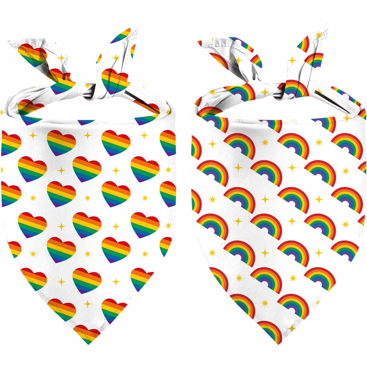 4th of July Dog Bandanas, Patriotic Party Pet Decorations 2 Pack, Adjustable Independence Day Holiday Bandana American Flag Triangle Bibs Cat Scarf Set