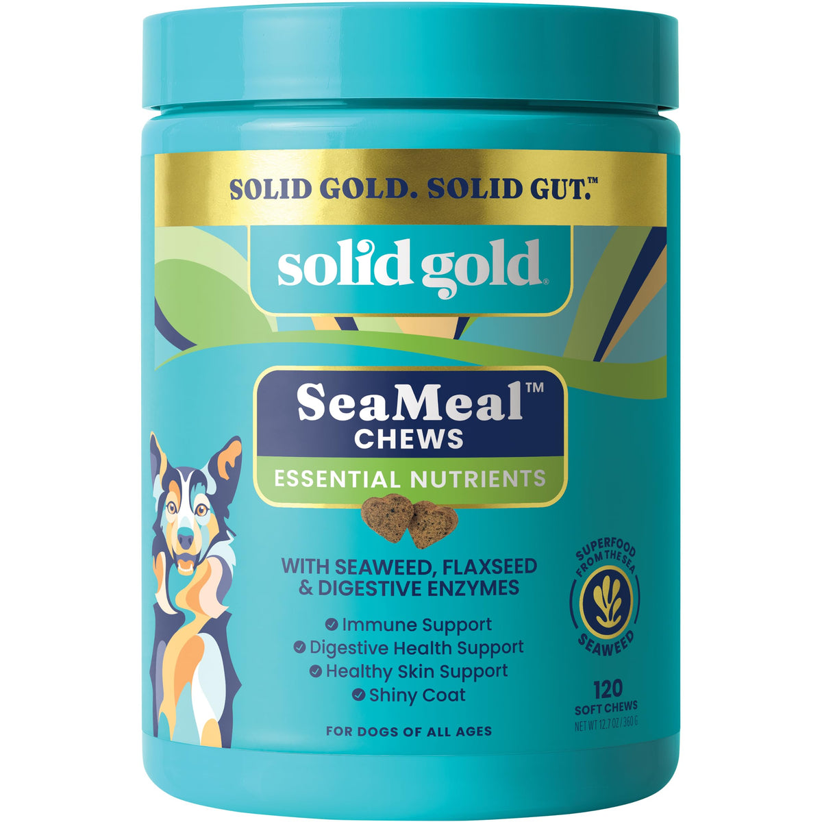 Solid Gold Dog & Cat Multivitamin Powder, Omega 3 & Kelp, Skin & Coat, 5LB
