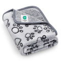 Luciphia Fluffy Paw Print Dog Blanket Large/Medium/Small, Soft Fleece Throw