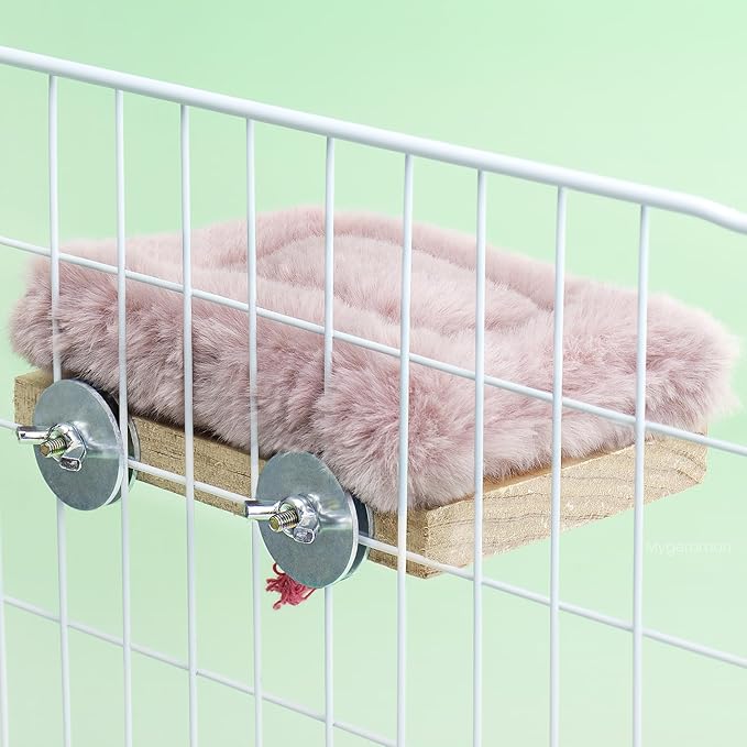 Mygeromon Bird Hammock Bed for Cage Parrot Perch Parakeet Sleeping Platform
