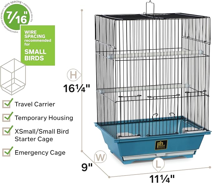 Prevue Pet Products Small Bird Cage - Blue and Black