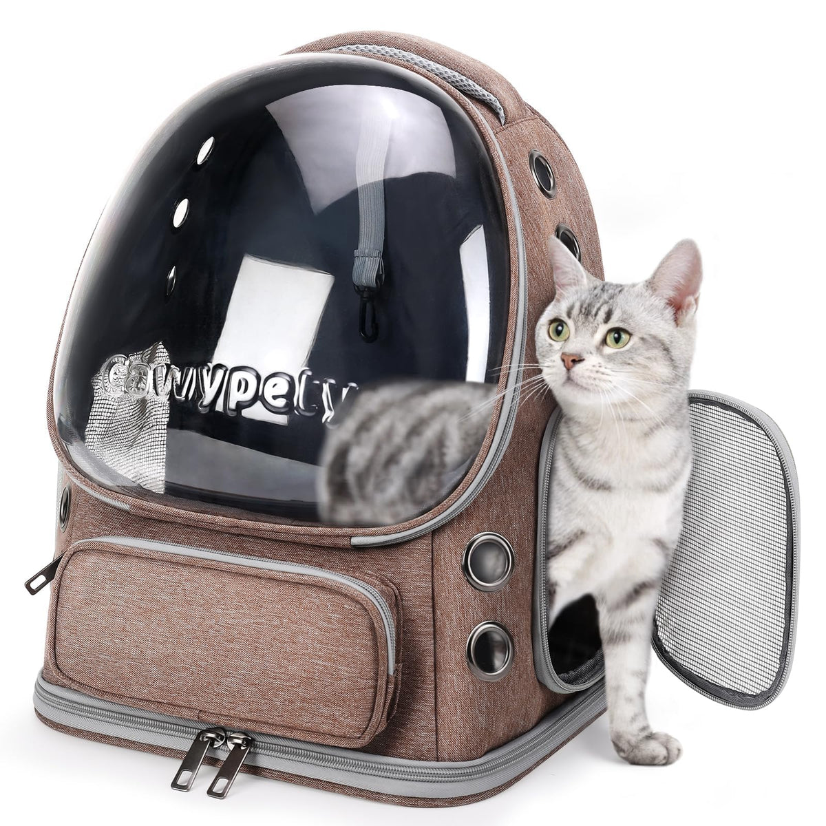 Cawypety Cat Carrier Backpack Bubble Pet Carrier for Cats and Small Dogs