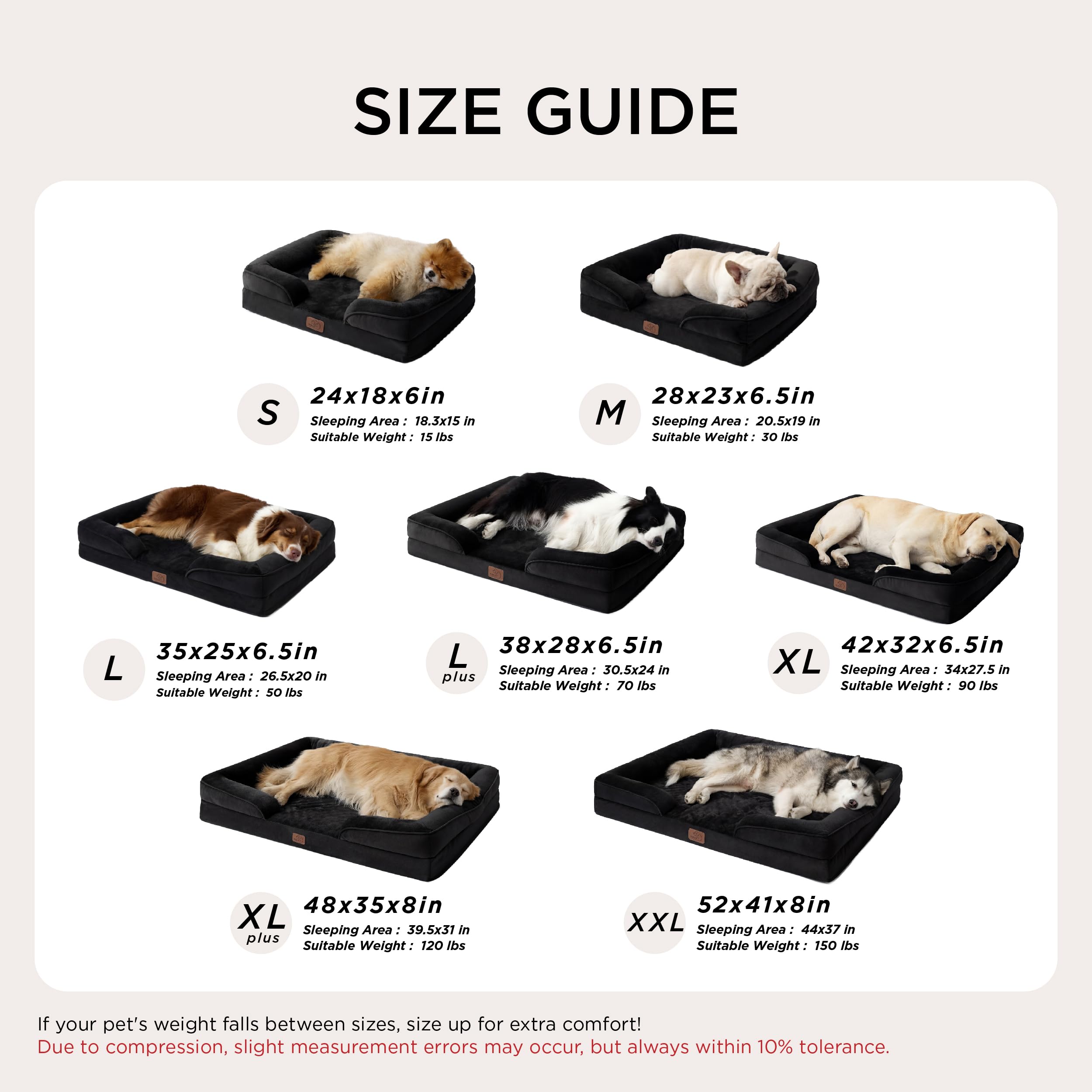 Bedsure Orthopedic XLPlus Dog Bed Extra Large with Removable Washable Cover